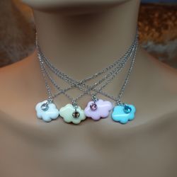 Cloud Crystal Charm Choker Necklace 