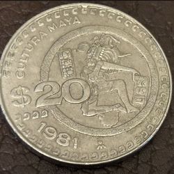 20 peso 1981  coin if Mexico