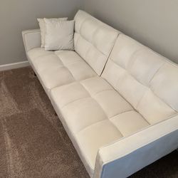 White Sectional/ Futon