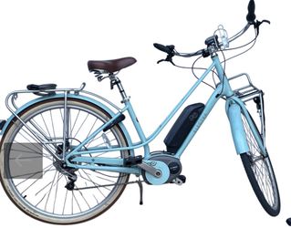 Electra Loft Go! Baby Blue Vintage Cruiser Style E-bike