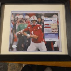 Justin Fields Signed College Photo