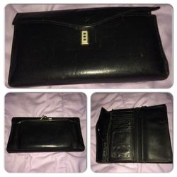Black Buxton genuine leather