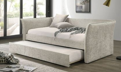 Brand New Beige Twin Size Daybed w Trundle Bed 