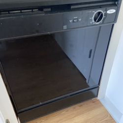 Black Whirlpool Dishwasher 