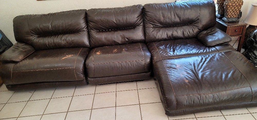 leather 3pcs couch