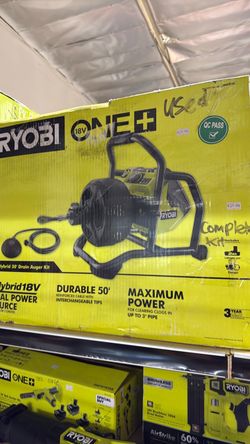 Ryobi 18v drain auger kit
