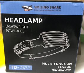 Great Tool For Hurricane Power Outage, Smiling Shark TD-0123 Multi-Function Sensor Headlamp
