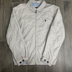 Vintage Polo Ralph Lauren Bomber Jacket Mens Large Full Zip Striped Lining