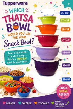 Tupperware 5 pieces set Thatsa bowls