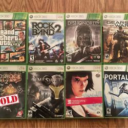 Xbox 360 Games Bundle (Xbox 360, Tested)