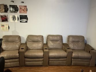 Recliner movie theater style couch