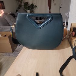 Dark Green/turquoise Purse