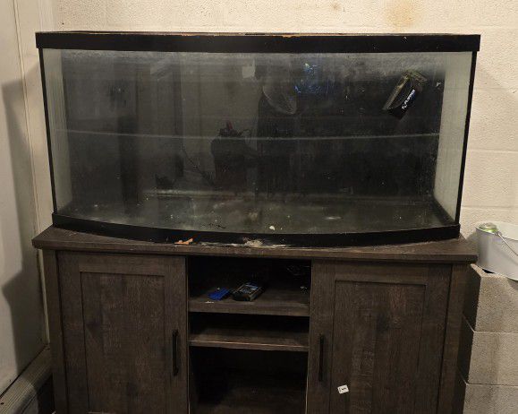 75 Gallon Bow Front Aquarium With Stand