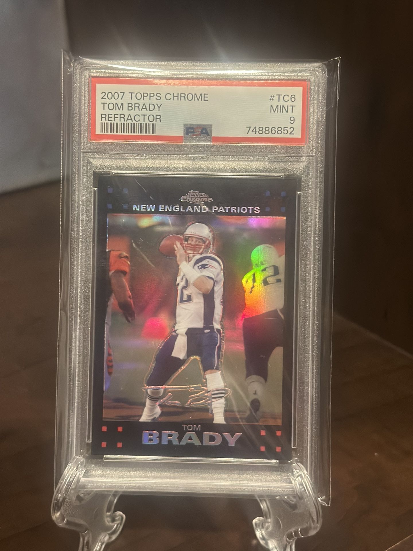 2007 Topps Chrome Tc6 Tom Brady Refractor PSA 9
