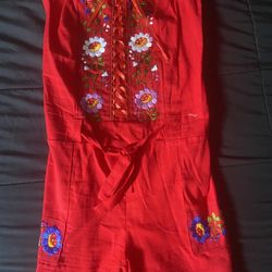 Mexican Embroidered Romper