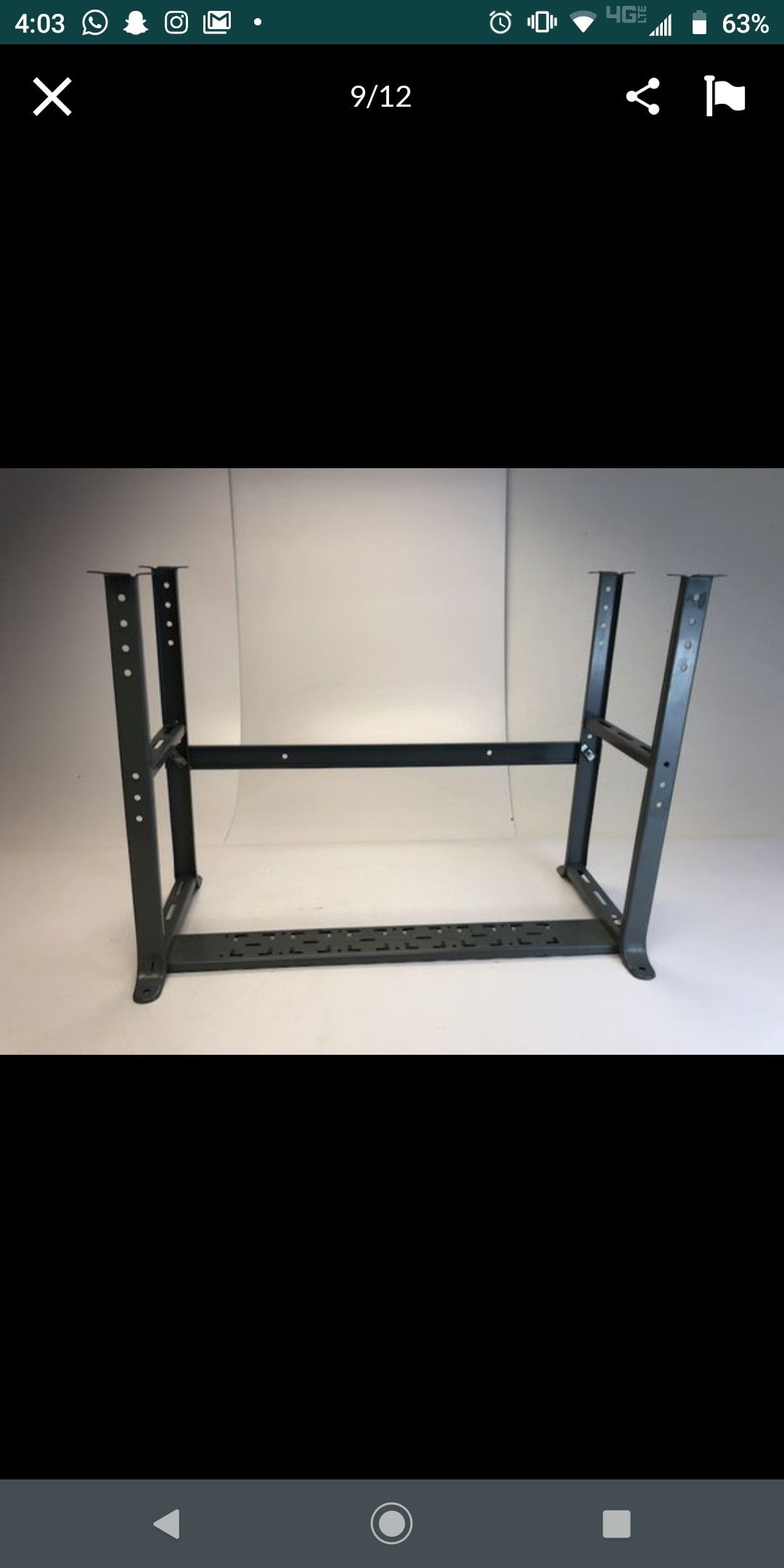 Industrial steel table base
