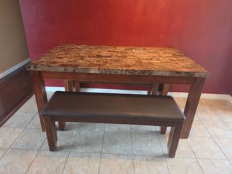 Dining Table with Bench Set