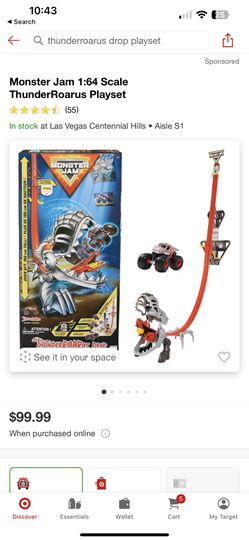 Thunderroarus drop set. Monster Jam. 1:64 Thunderroarus