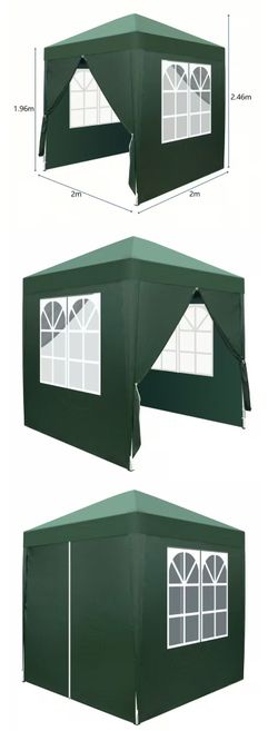 78.74inch Two Doors And Two Windows Practical Waterproof Right-Angle Folding Tent Green #BY