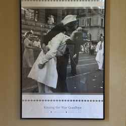 Kissing the War Goodbye Framed Historic Photograph  - 24x36
