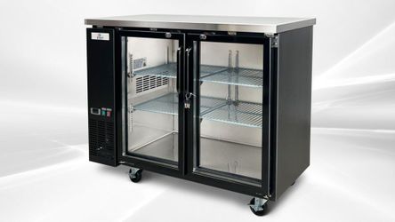 NSF 48 ins Beer Glass Door Back Bar Refrigerator case UUB24-48g