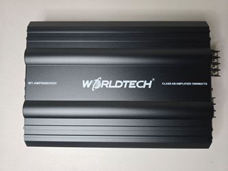 WorldTech 7500W 4-Channel Car Amplifier
WorldTech WT-AMP8888HIGH Class AB car audio amplifier. Features 4-channel output, adjustable bass boost, cros