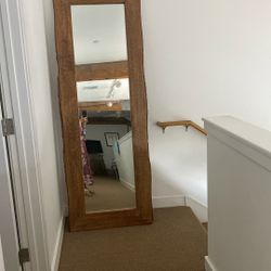 Live Edge Leaning Floor Mirror 