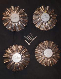 Omni Concepts " Galaxy " Hub Caps x4 + Screws & 🔑 