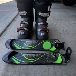 Item 3: Salomon QST Access 70 Ski Boots + STOLT Skiboards (Short Skis)