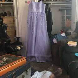 Purple Glittery Prom Dress