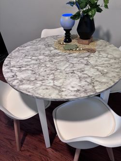 COSTWAY Round Dining Table only, chairs not included