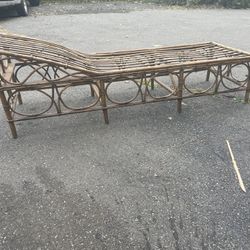 Antique Rattan Lounger 