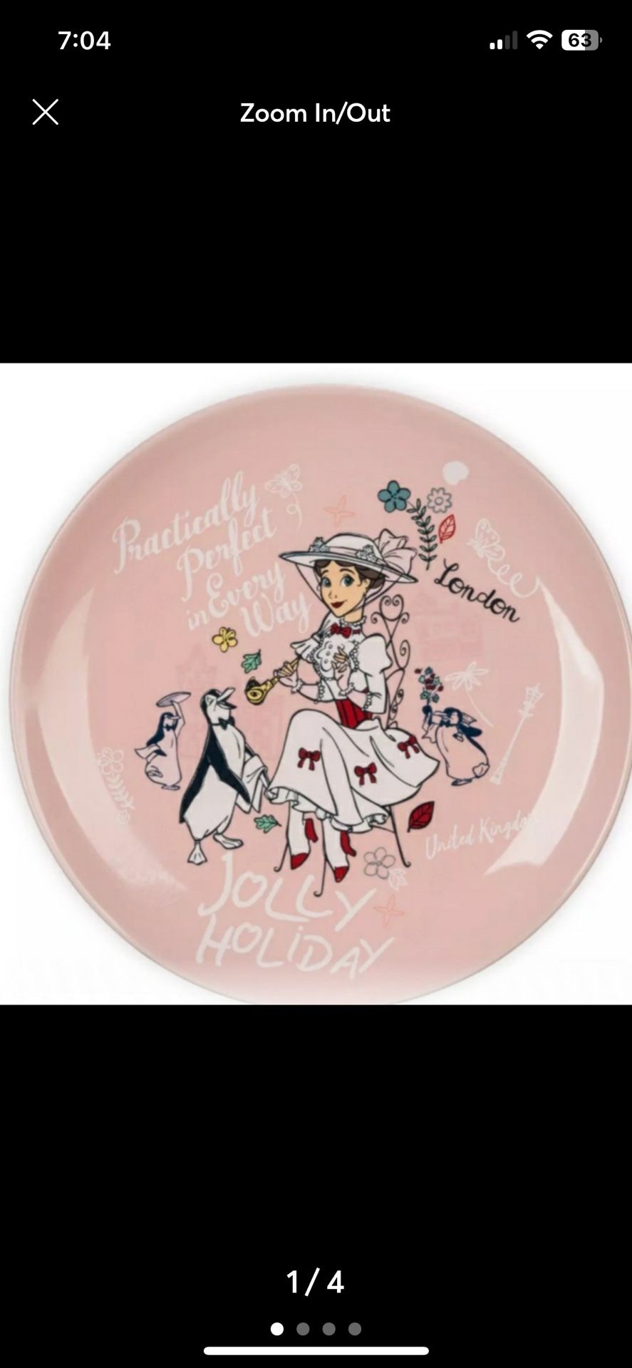 Disney Mary Poppin Plates 