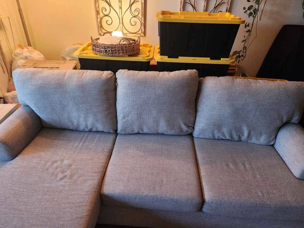 Living Spaces Grey Couch
