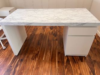 IKEA MALM Desk with Marble Top