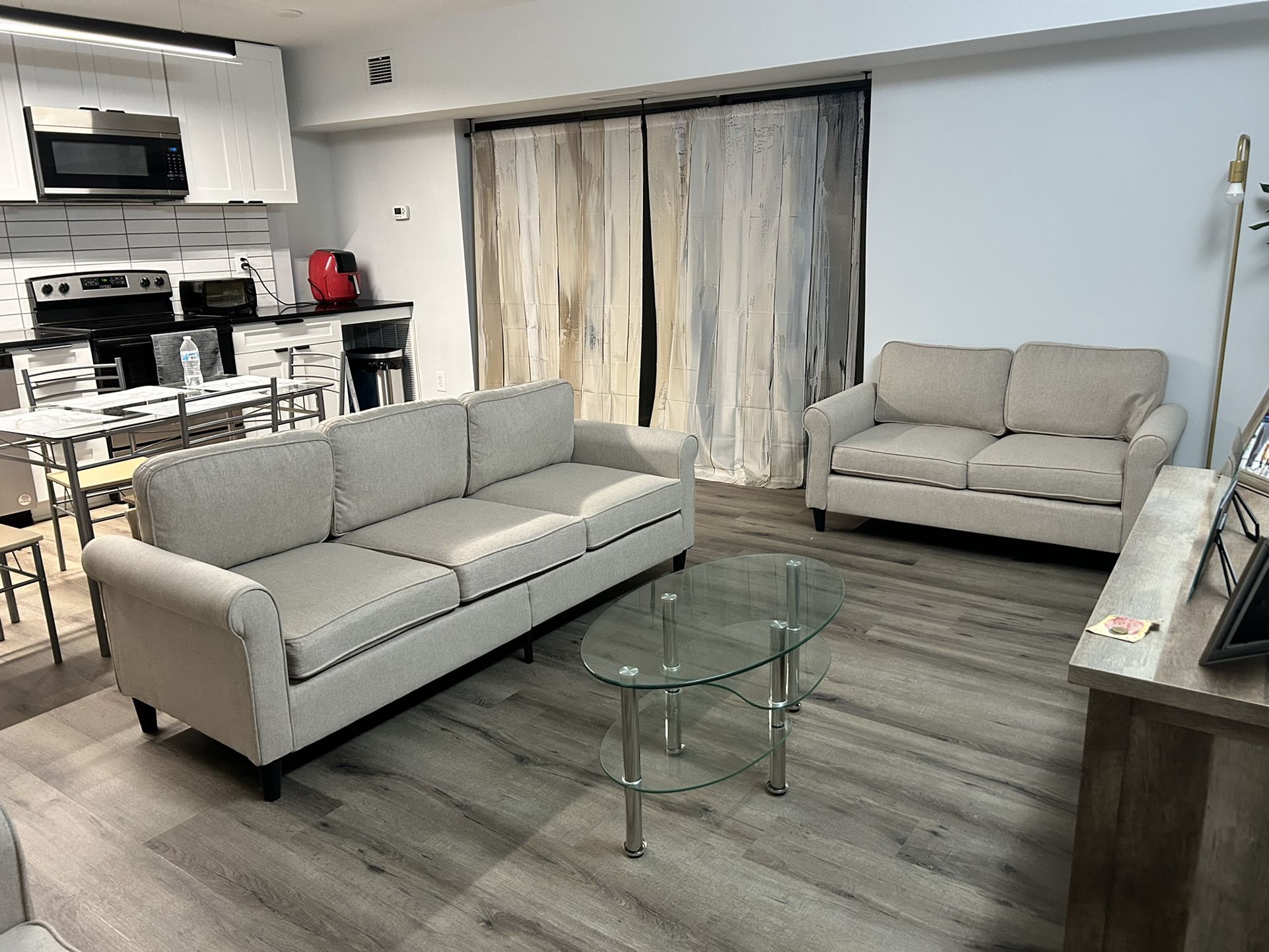 Soft Couches Set for Living Room,3 Piece Modular Sleeper Sofa