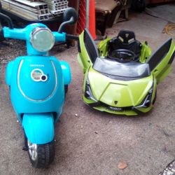 $85 Each. Power Wheels, Ride Along Lamborghini And Honda Scooter