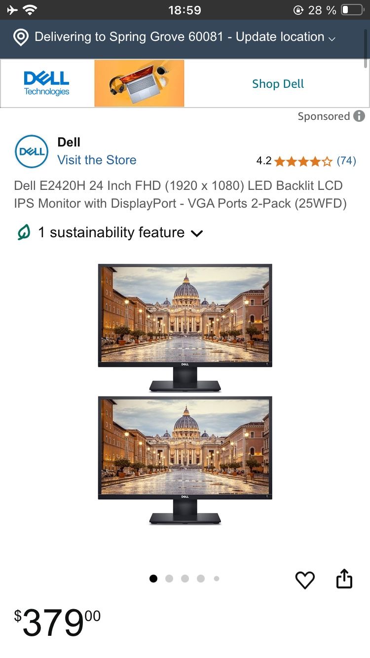 Dell VGA/DP Monitor *No HDMi