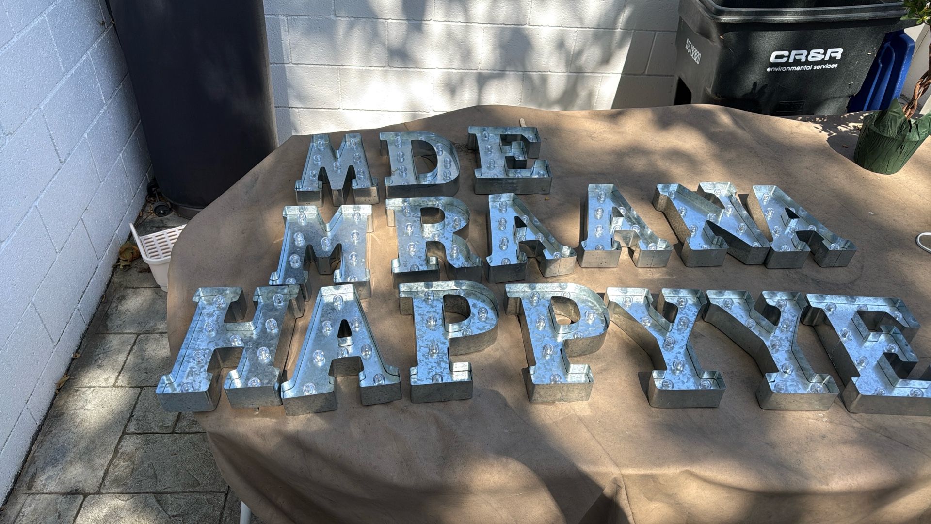 Light Up Metal Letters