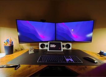 Mac Studio Complete Setup - Dual 4K Monitors & Arms