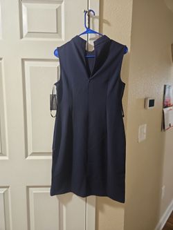 NEW Women's dress navy blue Sharagano 8P