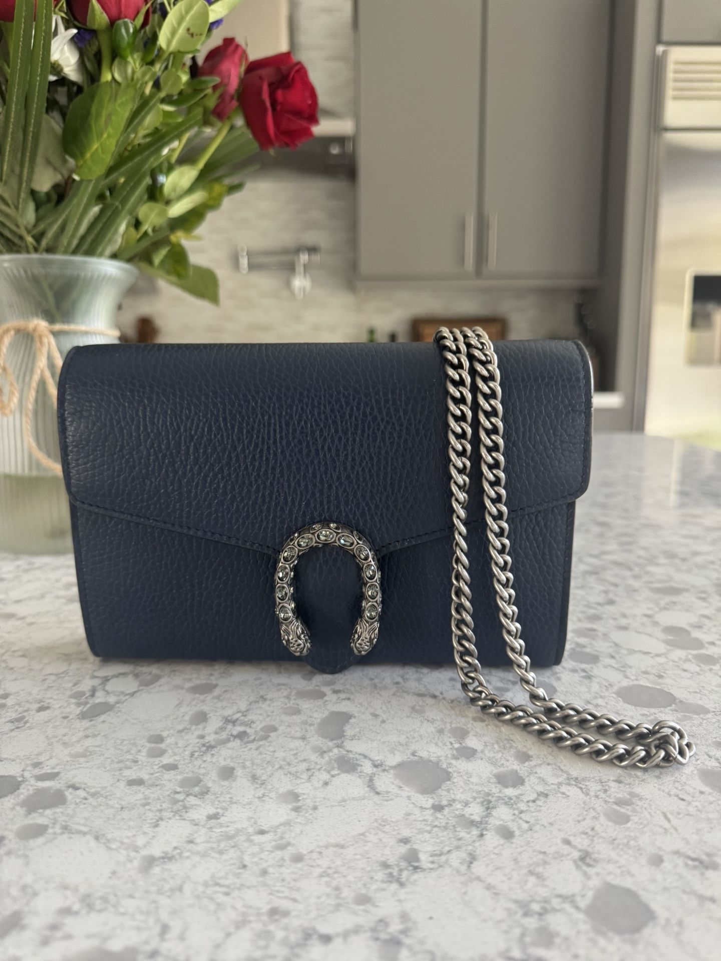 Small navy dionysus gucci crossbody