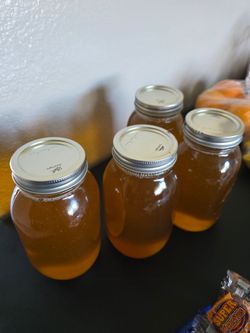 Raw Honey in Ball Mason Jars