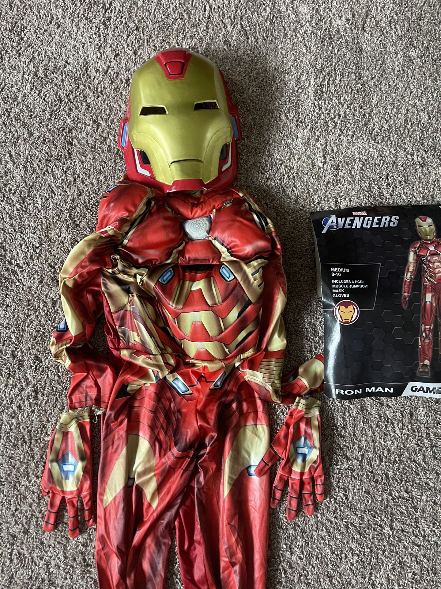 Advengers Iron Man Medium 8-10 Kids Costume 