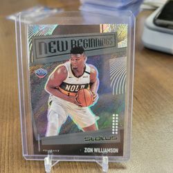 Zion Williamson New Beginings Panini Rookie CARD