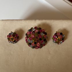 I Set Of Brooch And Earrings 