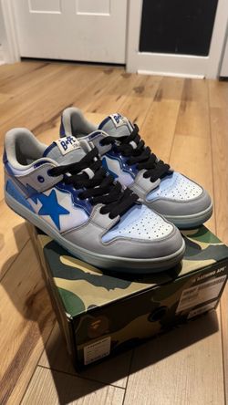 BAPE Sta Low-Top Sneakers White Blue