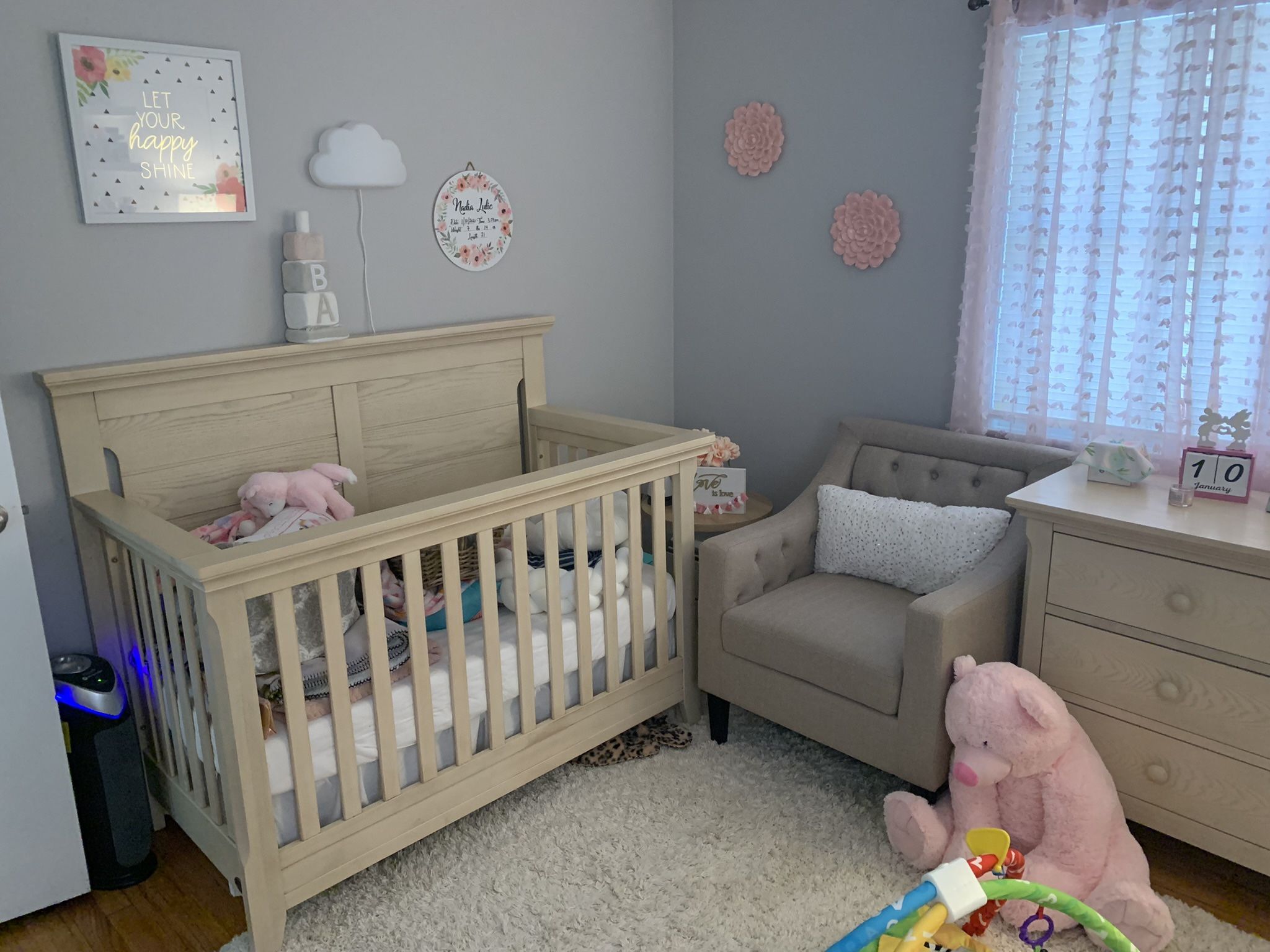 Crib, Dresser And Mattress