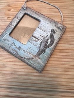Primitives by Kathy Mermaid “Love You More” Hanging Photo Frame