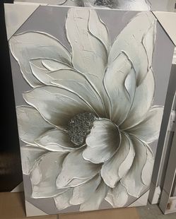 Large Flower Painting - Brand New  23 3/4 h x 35.5 w